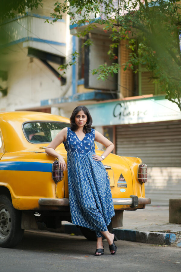 Indigo Flared Baggy Jumpsuit