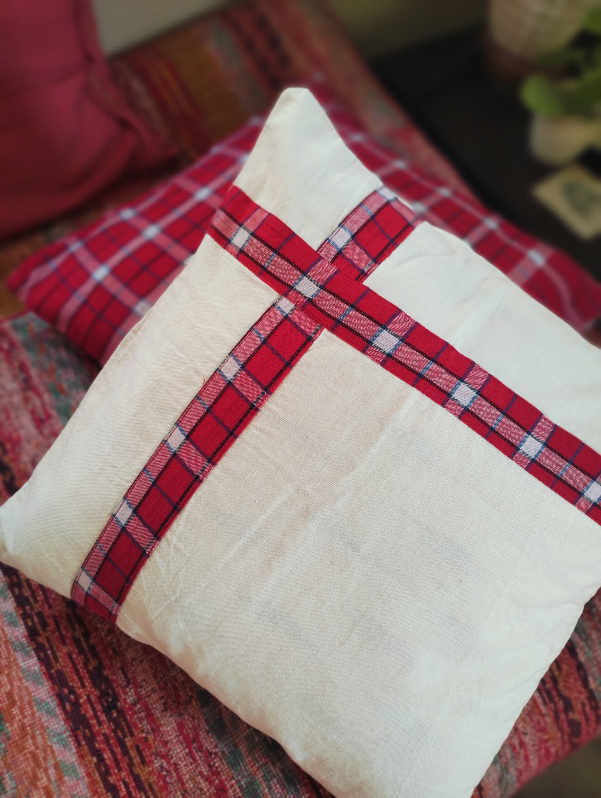 Gamchha Cushion Covers Set- 16x16 "